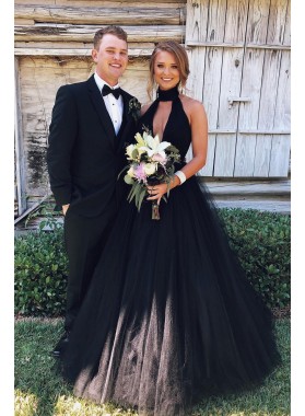 black prom dress and tux